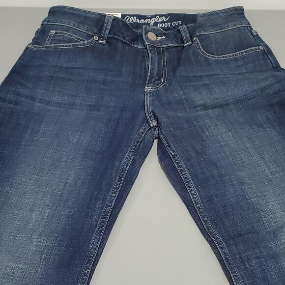 WRANGLER 31x32 Dark Wash Size 10 Boot Cut Jeans - Picture 5 of 7